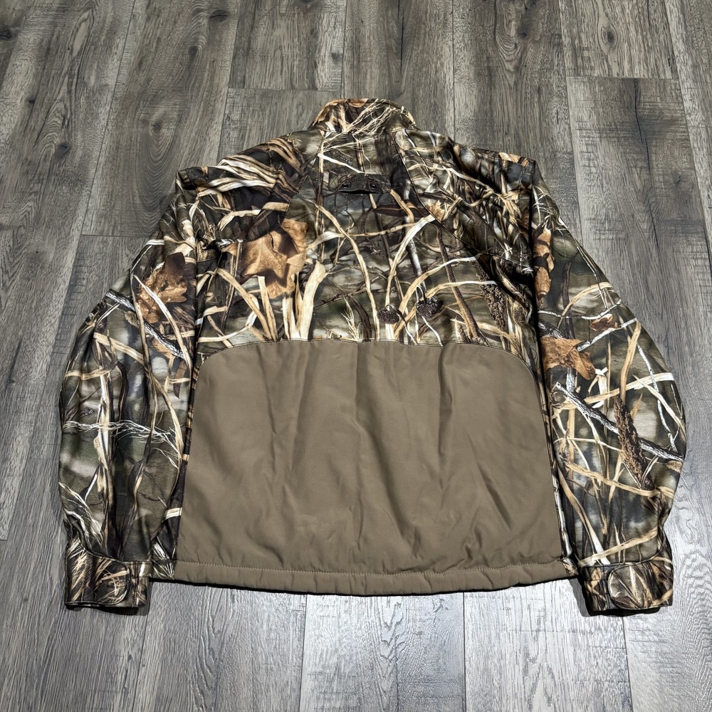 Cabelas Dry-Plus Advantage Max 4 HD Camo 1/4 Zip Hunting Jacket Mens Large Pouch - Picture 2 of 7